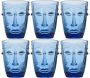 Verre à eau Visage bleu (Lot de 6)