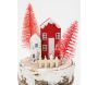 Villages de Noël en bois rouge et blanc - 26,90