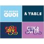 Lot de 4 sets de table motifs assortis